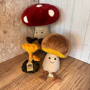 Jellycat Bundle Jellycat Amuseables Mushroom Toadstool Wild Chanterelle Set